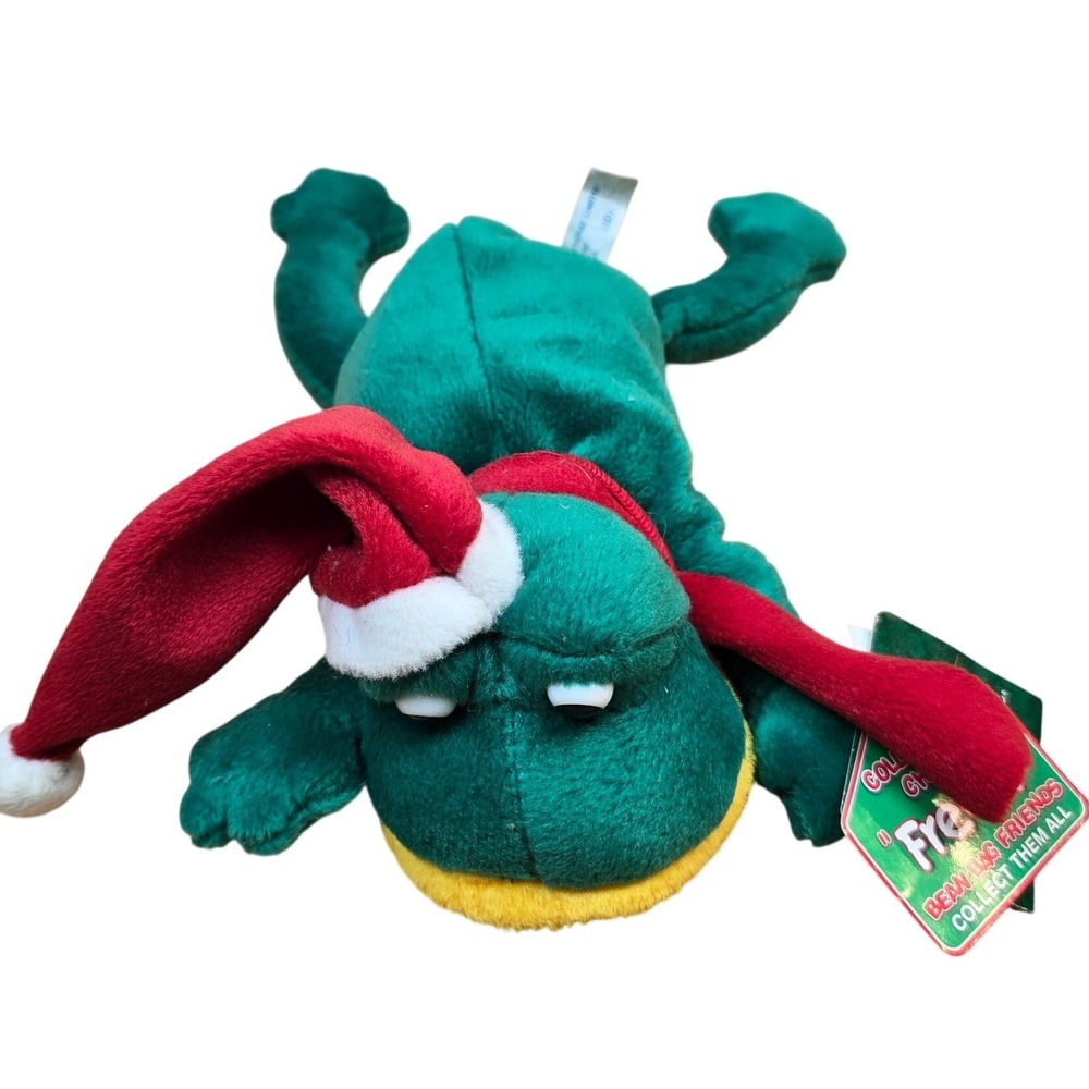 Freddy the Frog Dan Dee Collector's Choice Bean Bag Friends Vintage Christmas 9"